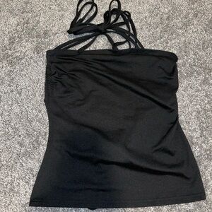 Women’s large black crop top, worn once